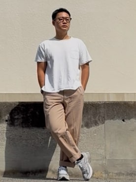 「白T」｜としかつさん（メンズ・171cm）の秋コーディネート