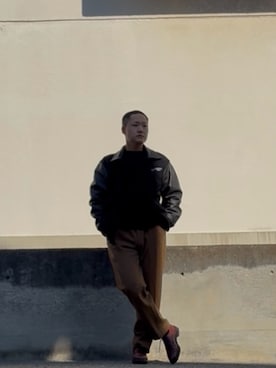 「スタジャン」｜としかつさん（メンズ・171cm）の冬コーディネート