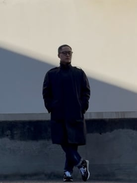 「NEW BALANCE（ニューバランス）のアイテム（スニーカー、ブラック系）」を使った、としかつさん（メンズ・171cm）の冬コーディネート