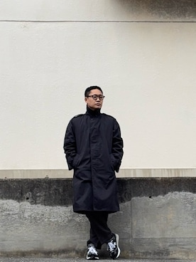 「NEW BALANCE（ニューバランス）のアイテム（スニーカー、ブラック系）」を使った、としかつさん（メンズ・171cm）の冬コーディネート