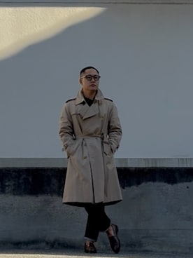 「アイテム（トレンチコート）」を使った、としかつさん（メンズ・171cm）の秋コーディネート
