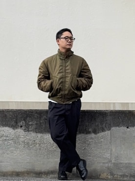 「RED WING（レッドウィング）のアイテム（その他シューズ、ブラック系）」を使った、としかつさん（メンズ・171cm）の春コーディネート