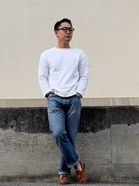 「SAINT JAMES（セントジェームス）のアイテム」を使った、としかつさん（メンズ・171cm）の春コーディネート