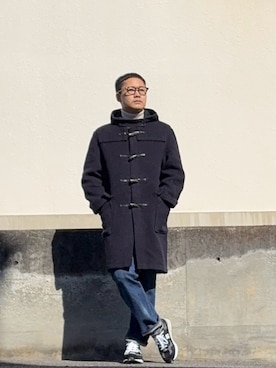 「NEW BALANCE（ニューバランス）のアイテム（スニーカー、ブラック系）」を使った、としかつさん（メンズ・171cm）の冬コーディネート