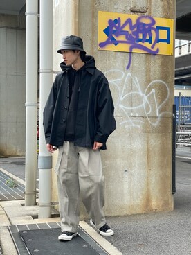 「Lui's（ルイス）のアイテム（帽子）」を使った、小田十夢さん（メンズ・178cm）の秋コーディネート