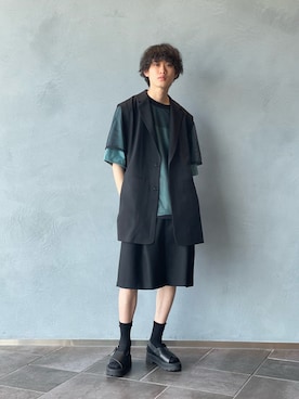 「Lui's（ルイス）のアイテム（サンダル）」を使った、小田十夢さん（メンズ・178cm）の春コーディネート