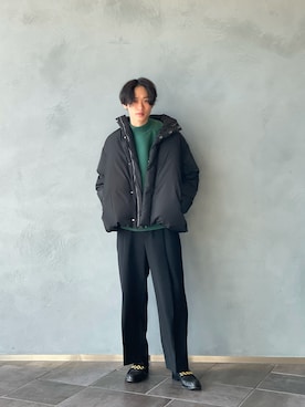 「Lui's（ルイス）のアイテム（ダウンジャケット/コート）」を使った、小田十夢さん（メンズ・178cm）の冬コーディネート
