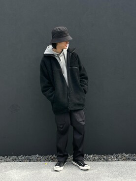 「FACETASM（ファセッタズム）のアイテム（パーカー）」を使った、小田十夢さん（メンズ・178cm）の秋コーディネート