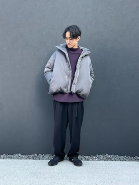 「Lui's（ルイス）のアイテム（ダウンジャケット/コート）」を使った、小田十夢さん（メンズ・178cm）の秋コーディネート