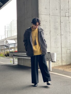 「Lui's（ルイス）のアイテム（ローファー）」を使った、小田十夢さん（メンズ・178cm）の秋コーディネート