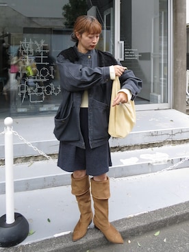 「アイテム（その他アウター）」を使った、Yoshida Aoiさん（レディース・155cm・30代）の冬コーディネート