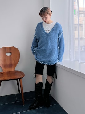 Yoshida Aoiさん（レディース・155cm）の冬コーディネート