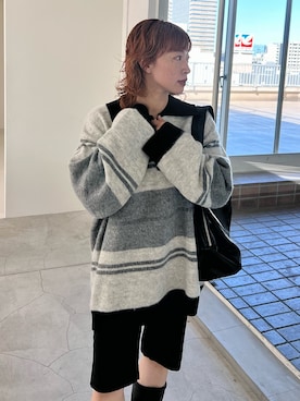 「Kastane（カスタネ）のアイテム（ニット/セーター）」を使った、Yoshida Aoiさん（レディース・155cm）の秋コーディネート