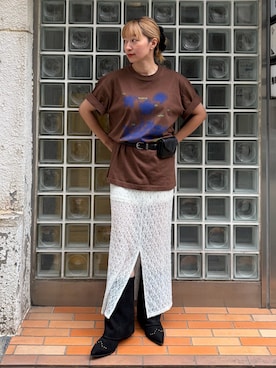 「WHIMSIC（ウィムジック）のアイテム」を使った、Yoshida Aoiさん（レディース・155cm）の夏コーディネート