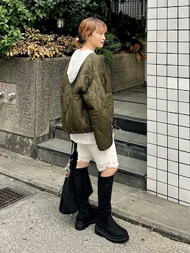 「アイテム（ブーツ）」を使った、Yoshida Aoiさん（レディース・155cm・30代）の秋コーディネート