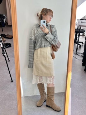 Yoshida Aoiさん（レディース・155cm）の冬コーディネート