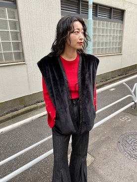 「リバーシブル」｜「アイテム（ミリタリージャケット）」を使った、Yoshida Aoiさん（レディース・155cm）の秋コーディネート