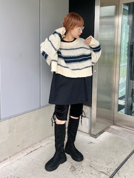 「Kastane（カスタネ）のアイテム（その他パンツ）」を使った、Yoshida Aoiさん（レディース・155cm）の秋コーディネート