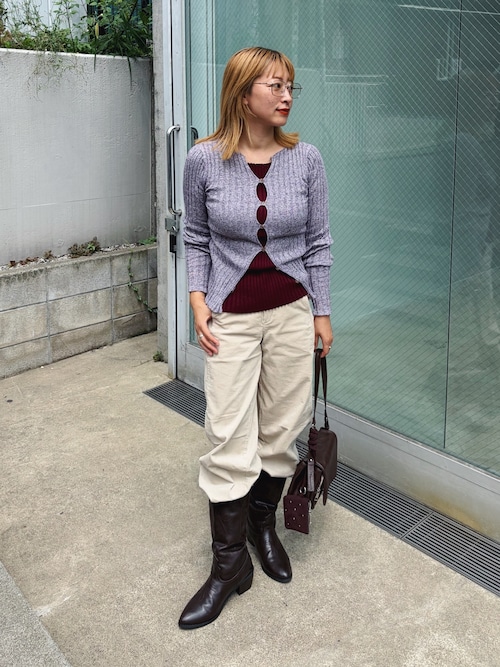 【CINAMOD】RIBKNIT CARDIGAN