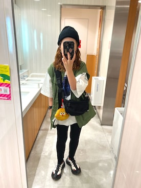「アイテム（デジタル腕時計）」を使った、mzks♡さん（レディース・155cm）の秋コーディネート