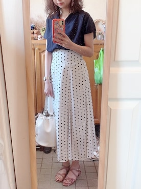 「アイテム（アナログ腕時計、ピンク系）」を使った、Misakiさん（レディース・160cm）の夏コーディネート