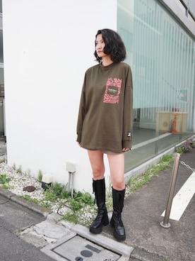 「FIG&VIPER（フィグアンドバイパー）のアイテム（ブーツ）」を使った、FIG&VIPER_HITOMIさん（レディース・165cm）の夏コーディネート