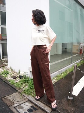 「FIG&VIPER（フィグアンドバイパー）のアイテム（サンダル）」を使った、FIG&VIPER_HITOMIさん（レディース・165cm）の秋コーディネート