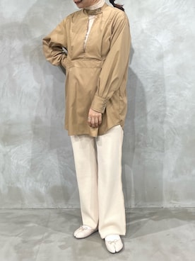 「Ambre Neige（アンブルネージュ）のアイテム（その他パンツ）」を使った、kasumiさん（レディース・163cm）の春コーディネート