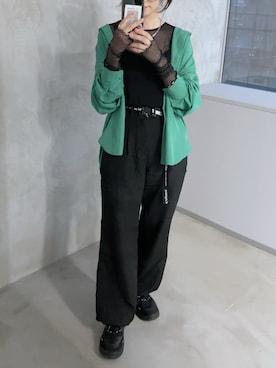 「Adoon plain（アドーンプレーン）のアイテム（パンツ）」を使った、kasumiさん（レディース・163cm）の夏コーディネート