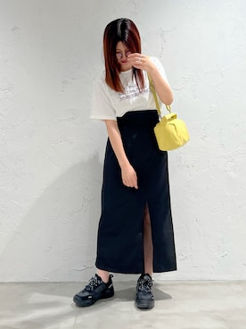 「Adoon plain（アドーンプレーン）のアイテム（スカート）」を使った、kasumiさん（レディース・163cm）の夏コーディネート
