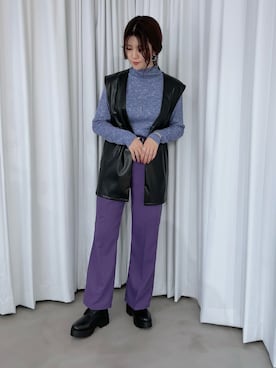 「Adoon plain（アドーンプレーン）のアイテム（ブーツ）」を使った、kasumiさん（レディース・163cm）の冬コーディネート