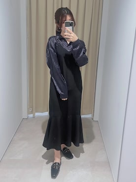 「Adoon plain（アドーンプレーン）のアイテム（ワンピース/ドレス）」を使った、kasumiさん（レディース・163cm）の春コーディネート
