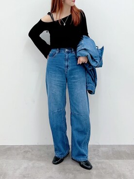 「Ezick（エジック）のアイテム（パンツ）」を使った、kasumiさん（レディース・163cm）の春コーディネート