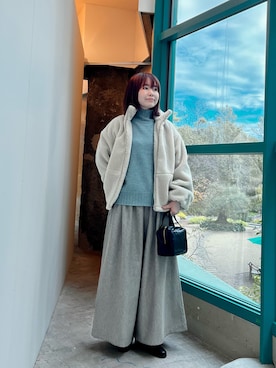 「アイテム（テーラードジャケット）」を使った、くずみさん（レディース・159cm・40代）の冬コーディネート