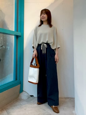 くずみさん（骨格ウェーブ・レディース・159cm・40代）の秋コーディネート