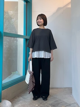 くずみさん（レディース・159cm・50代）の秋コーディネート