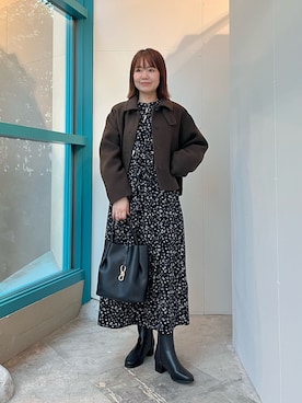 「アイテム（バッグ）」を使った、くずみさん（レディース・159cm・40代）の秋コーディネート