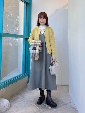 「アイテム（シューズ）」を使った、くずみさん（レディース・159cm・40代）の秋コーディネート