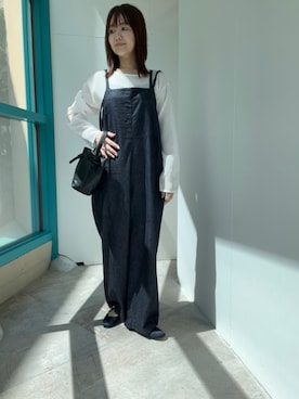「アイテム（オールインワン・サロペット）」を使った、くずみさん（レディース・159cm・40代）の夏コーディネート