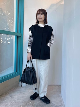 「アイテム（テーラードジャケット）」を使った、くずみさん（レディース・159cm・40代）の秋コーディネート