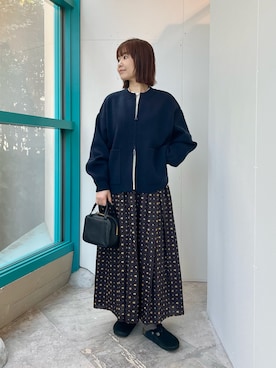 「アイテム（サンダル）」を使った、くずみさん（レディース・159cm・40代）の秋コーディネート