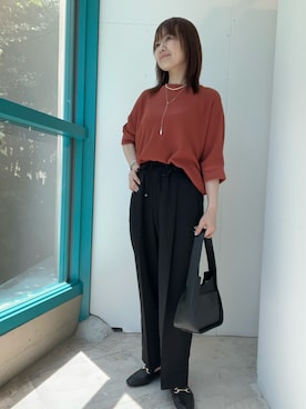「アイテム（ハンドバッグ）」を使った、くずみさん（レディース・159cm・40代）の夏コーディネート