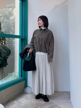 「URBAN RESEARCH DOORS(アーバンリサーチドアーズ)のアイテム(スカート)」を使った、くずみさん(レディース・159cm)の秋コーディネート