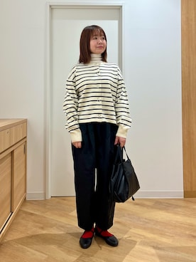 「CROWN（クラウン）のアイテム」を使った、くずみさん（レディース・159cm）の冬コーディネート