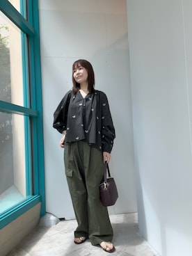 「アイテム（サンダル）」を使った、くずみさん（レディース・159cm・40代）の夏コーディネート