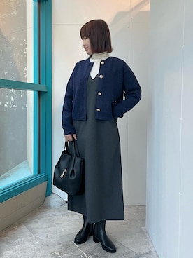 くずみさん（骨格ウェーブ・レディース・159cm）の秋コーディネート