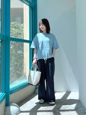 「URBAN RESEARCH DOORS（アーバンリサーチドアーズ）のヘマタイトネックレス（ネックレス、ゴールド系）」を使った、くずみさん（レディース・159cm）の春コーディネート