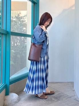 「FORK&SPOON（フォークアンドスプーン）のアイテム（トップス）」を使った、くずみさん（レディース・159cm）の春コーディネート