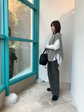 くずみさん（レディース・159cm・40代）の秋コーディネート
