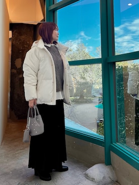 「アイテム（ハンドバッグ）」を使った、くずみさん（レディース・159cm・40代）の冬コーディネート